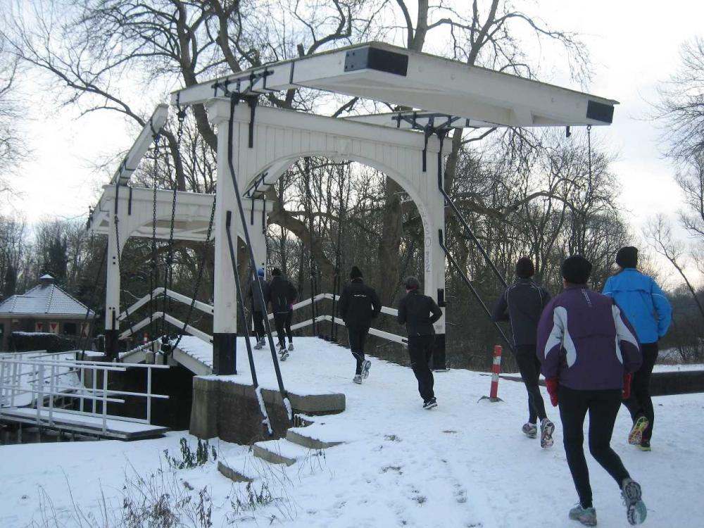 hardlopen in de sneeuw
